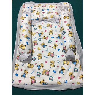 Meteor 4in1 Crib Set for Baby Boy & Girl (1 Crib pad, 1Correctional Pillow, 2 Bolsters)