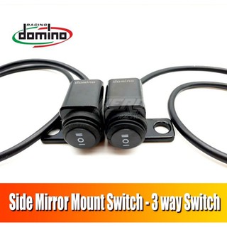 Domino/DSK Mini Driving Light Mirror Mount 3 Way Switch Hazard Fog Light ON OFF ON Switch