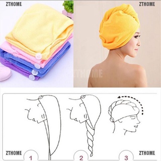 ✿℗ZTHOME Microfiber Hair Wrap Towel Drying Bath Spa Head Cap Turban Twist Dry Shower Hot