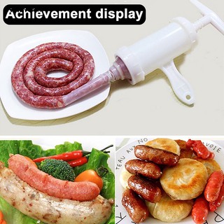 COD Kitchen Plastic Manual Meat Sausage Filler Stuffer Funnel Salami Maker Machine (4)
