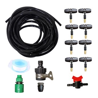 10m Automatic Watering Kits Micro Misting Spray Cooling System Garden Agriculture Greenhouse Irrigation Spray Brass Mist Nozzle