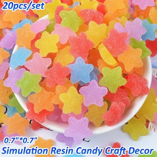 20pcs Simulated Soft Candy Star Shaped Fake Candy DIY Accessories Simulation Star Candy Phone Decoration (4)