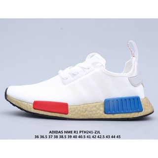 Adidas NMD R1 'White/Gold Brown/Red/Blue' Men's and women's sports shoes
