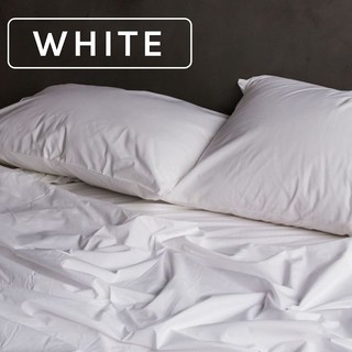 WHITE 4 in 1 Plain w/ duvet cover 100% Canadian Cotton Bedsheet set HOTEL QUALITY