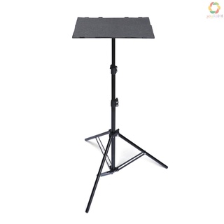 T160 Projector Tripod Stand Foldable Laptop Tripod Projector Bracket with Tripod Tray Multifunctional DJ Racks Projector Stand with Adjustable Height Perfect for Office Home Stage DVD Video Player Holder