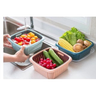 New kitchen multifunctional storage basket refrigerator fruit and vegetable storage box