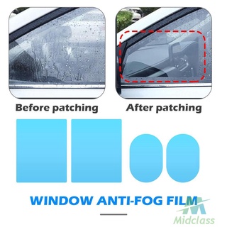 【Ready Stock】✤♝MS 4Pcs Anti Fog Car Side Mirror Window Films Anti Glare Rearview Mirror Protective F