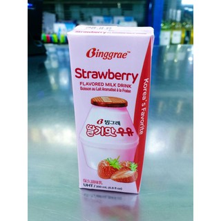 Dairy♣⊙Binggrae Strawberry/Lychee and Peach/Melon Flavored Milk Drink 200ml