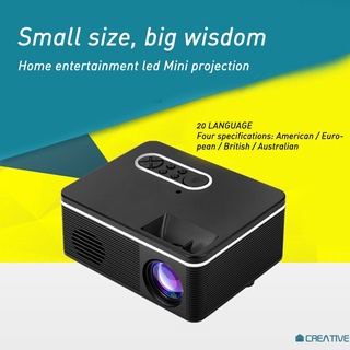 S361 Portable Mini LED Projector 320x240 Pixels 600Lumens Projector Home Media Player Built-in Speak
