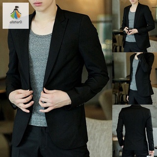 【Stock】 Men Blazer Coat Slim Suit Korean Style Black Casual Business Daily Jackets