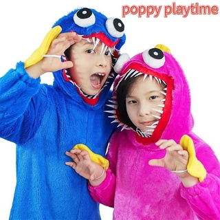【hot new】Poppy Playtime Bodysuit Huggy Wuggy Pajamas Kids Cosplay Costume Unisex Halloween Party Show Kids Pajamas