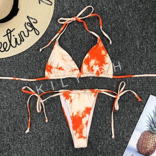 Kily.PH Tie Dye Swimsuit Color Bandage Padded Bikini Two Piece Swimwear Terno 1A0105 (6)