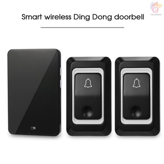NT Wireless AC Doorbell with Push Button Smart Ding Dong Doorbell 28 Chord Ringtones Optional 3 Levels Volumes Adjustable wi