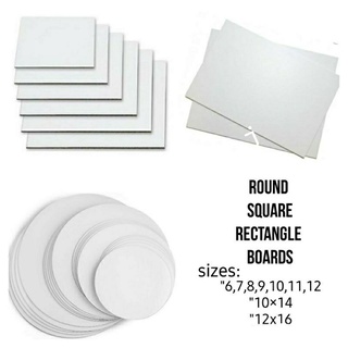 ◇Cake Board -White Plain (Round/Square/Rectangle)