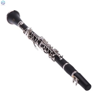 Clarinet Bakelite 17 Key B♭ Flat Soprano Nickel Plating Exquisite with Cleaning Cloth Gloves 10 Reed