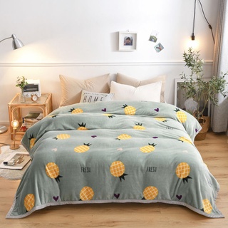 Thicken Gold Mink Fur Blanket Office Single Nap Blanket Warm Coral Fleece Bed Sheets