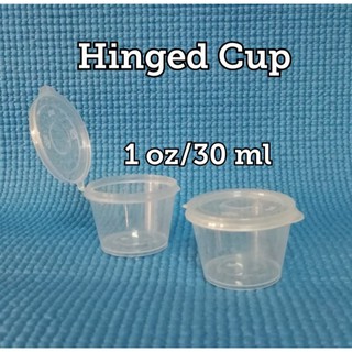100pcs/pack Hinged Cup/Sauce Cup 1oz/30ml