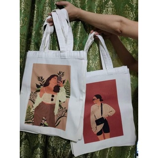 CUSTOMIZED OFF- WHITE TOTE BAG/WITH PRINT/CANVASS