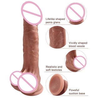 Realistic Soft Dildo Dual-Layer Silicone Material with Super Strong Suction Cup Sex Toys for Couples