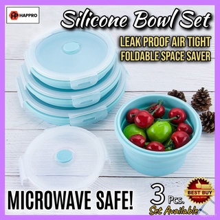 Foldable Bowl Collapsible Silicone Food Storage Dinnerware Microwave Safe Food Container Kitchenwa