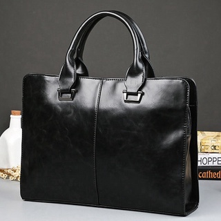 ¤New leather men s bag fashion hand-held shoulder messenger business computer trend all-match briefc (3)