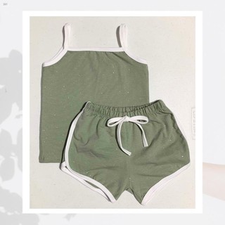 Ang bagong❧♠Littlestar Baby Kids Spag Top and Shorts Terno