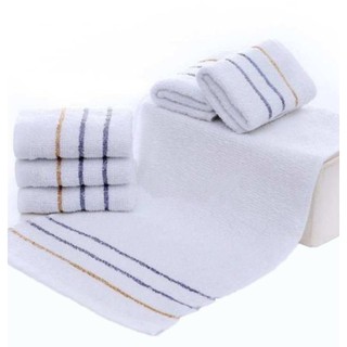12pcs/6PCS FACE TOWEL/HAND TOWEL WHITE PLAIN GOOD QUALITY WITH LINING DESIGN