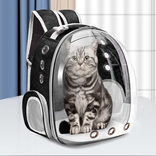 【Ready Stock】✲✎卐Backpack Travel Space Capsule Cage Cat Carrier Bags Breathable Pet Carriers Small Do