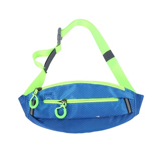 [In stock]-Jogging Waist Bag Travel Pocket Key Wallet Pouch Phone Holder Chest Marathon Bag Waterproof Nylon Sports Running Pockets Blue