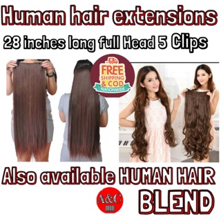 AUTHENTIC FULL HEAD HUMAN HAIR EXTENSIONS HAIR 28" (1)