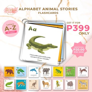 Le Marae Shop - Laminated Flashcards (big) ALPHABET ANIMALS STORIES