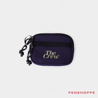 Penshoppe Men's The Crew Coin Purse With Embroidery (Navy Blue)