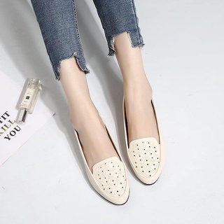 Women Black Shoes Office Loafers Korean Lady Flat Doll Shoes