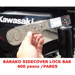 Barako 175 Stainless Sidecover Lock, Sidecover Support, Side cover Pair