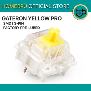 10pcs Gateron Yellow PRO (Linear) Mechanical Keyboard Switches SMD LED
