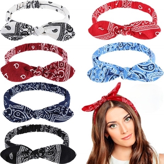 New Rabbit Ear Knot Elastic Hair Band 6-color Elastic Headband Steel Wire Fixed Hair Accessories