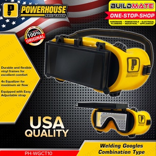 POWERHOUSE Safety Welding Goggles Flip Up Combination Type Clear Dark Glass Shade •BUILDMATE• PHWTA (1)