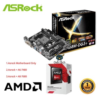 0Te8 Asrock FM2A68M-DG3 Motherboard And Bundle Combo AMD A6-7480 And A8-7680 DDR3 FM2 Motherboard
