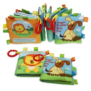 【In Stock】Baby Cloth Book Infant Early Learning Toys Animal Read Books