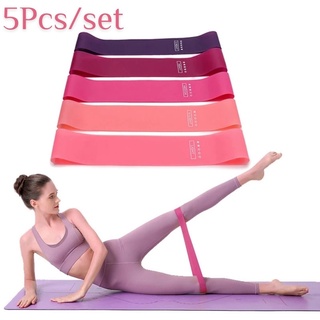 5PCS Yoga Resistance Bands Workout Bands Gym Fitness Equipment Exercise Expander Resistance Loop Set For Legs Butt Arms Yoga Fitness Pilates