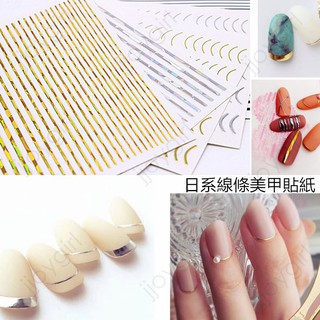 New DIY Nail Sticker 3D Self-adhesive Sticker Gold Silver Rose Gold Laser Stripe Nail Art Manicure (1)
