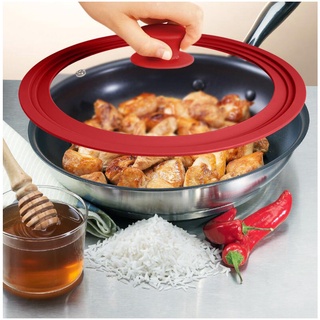 28-30-32cm Frying Pan Lid Tempered Glass Silicone Edging Pot Lid Wok Pan Lids Cover For Frying Pan G