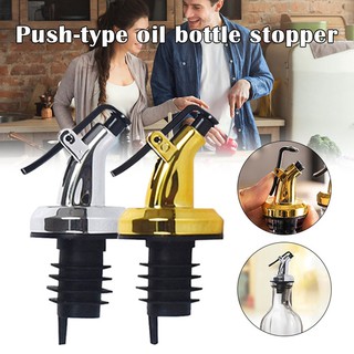 Oil Nozzle Oil Bottle Stopper Push Type Oil Guide Nozzle Plastic Oil Bottle Cap Seasoning Bottle Pourer