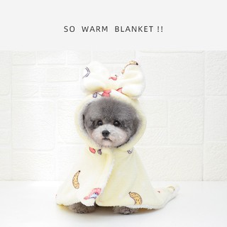 【BOBO PET】Pet pajamas sleeping bag autumn and winter plus velvet warm blanket for small and medium dogs
