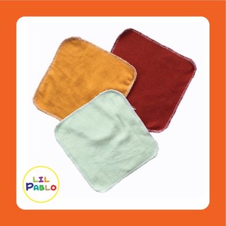 12pcs. REUSABLE ABSORBENT CLOTH WIPES FRENCH COTTON TERRY