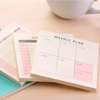 60 sheets Daily Weekly Month Planner Memo Pad Small Book Kawaii Stationery Papeleria Sticky Notes