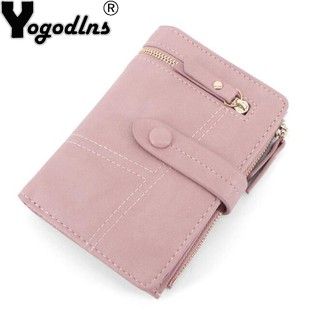 Yogodlns Fashion Ladies Short Wallet Pu Multi-Function Coin Fold Over Purse Card Holder Purses