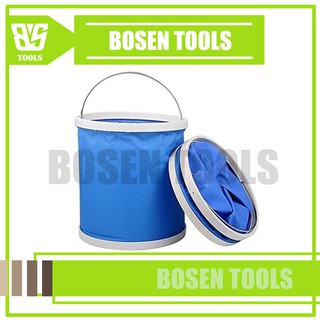 BOSEN 11L Portable Folding Bucket Collapsible Multifunctional Folding Outdoor Bucket Basin