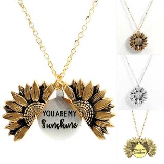 [Maii] NS244 Sunflower You are My Sunshine Flower Jewelry Necklace (6)