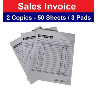 Sales Invoice 3 pads (100 copies each)